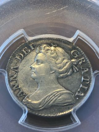 1711 Great Britain Queen Anne Sixpence 6 Pence 6d - Pcgs Xf Details