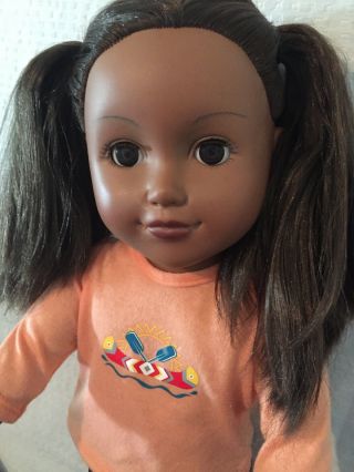 Adorable African American My Life 18 " Doll With Brown Eyes By Cititoy