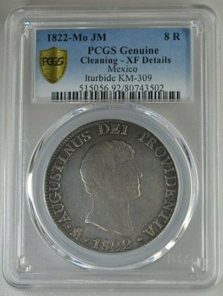Augustinus Dei Mexico 8 Reales 1822 Pcgs - Xf Details Silver