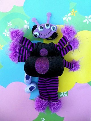 Kelly Tommy Small Doll Clothes Purple Spider Halloween Costume & Shoes 4 Eyes