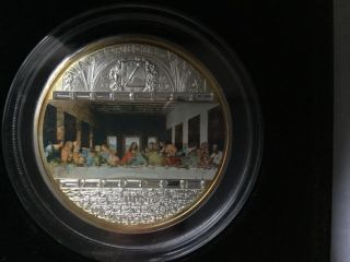 Cook Islands 2008 Leonardo Da Vinci Last Supper Masterpieces Of Art Silver Coin