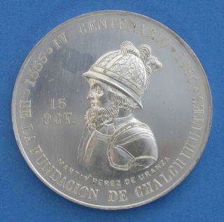 1956 Mexico Centennial Of Chalchihuites Silver Medal