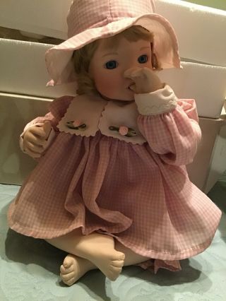 Ashton Drake Galleries " Precious In Pink " Pretty In Pastels Doll & Box,  Papers