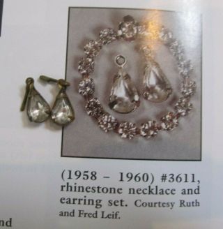 Vintage Vogue Jill 3611 Rhinestone Earrings Only