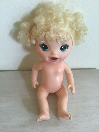 2017 Hasbro Baby Alive Snackin Noodles Blonde Curly Hair Doll