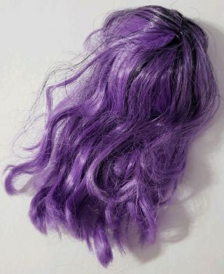 MONSTER HIGH DOLL CREATE - A - MONSTER DESIGN LAB PLAYSET PURPLE WIG ONLY LONG HAIR 2