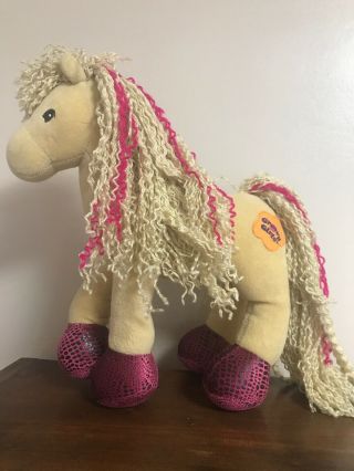 Groovy Girls Calypso Tan Horse Callie Plush Pony 13 " Pet Poseable Stuffed Toy