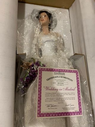 Ashton Drake Porcelain Bride Doll “wedding In Madrid”