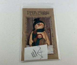 Prim Raggs Primitive And Homespun Raggedies Doll Pattern Snowman