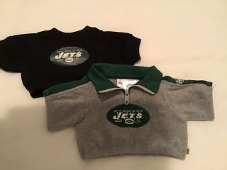 Build A Bear Ny York Jets Nfl Black Green Logo Sweater And Grey Sweatshirt