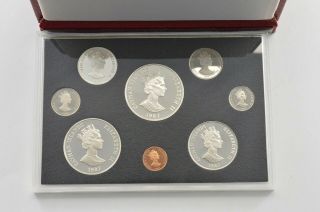1987 Cayman Islands 8 Coin Proof Set - Display Book & 133 3