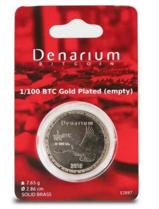 2015 Official Denarium Bit Coin 0.  01 Btc Physical Coin,