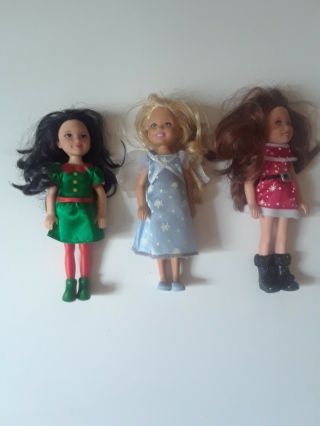 Barbie 3 Chelsea Dolls Christmas