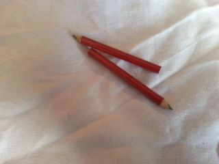 American Girl Doll Mollys School Bag & Supplies 2 Red Real Lead Pencils Only