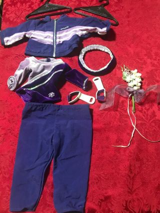 American Girl Of Today 2 - In - 1 Purple Gymnastics Set C Details 4 Issues Needs Fix