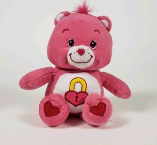 2005 Care Bears 7 " Secret Bear Pink Heart Lock Belly - Play Along