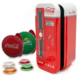 Coca - Cola Vending Machine Set 4 Bottle Cap Silver Coins Fanta Sprite Fiji 2020