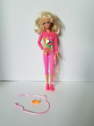 Gymnast Barbie 1993 Outfit Leotard Shoes Jump Rope Dumbbell