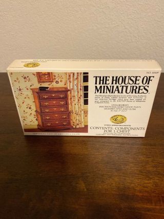 The House Of Miniatures 5 Drawer Chippendale Chest On Chest Kit 40009