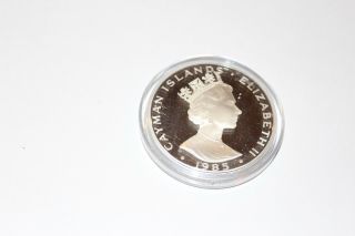 1985 Cayman Islands 50 Dollars Proof Silver Coin 3