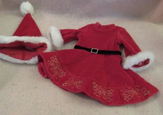 Ag Santa Dress Set Fits American Girl Doll 18 Inch Clothes Seller Lsful Em