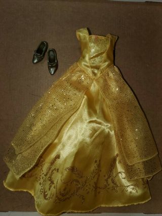 Disney Hasbro Belle Beauty And The Beast Yellow Ball Gown Barbie Doll