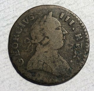 1778 Great Britain George Iii Half Penny 1/2d