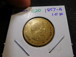E20 France 1857 - A Gold 10 Francs