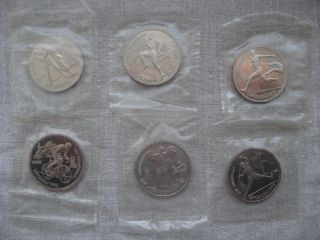 Ussr: Full Set 1991 Cu/ni 6 Coins 1992 Olimpics In Barselona Proof
