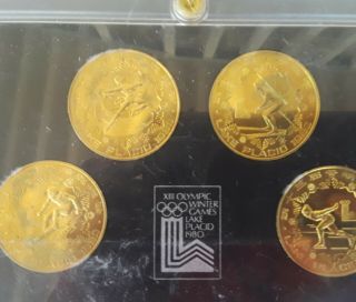 1980 Olympics - Lake Placid Winter Games China Commerative 4 Coin 1 Yuan Set