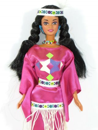 250 Dressed Barbie Doll 1994 Dolls Of The World Native American