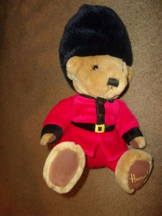 Harrods Knightsbridge London Royal Guardsman Bear Plush 10 Inches Cuddly Soft