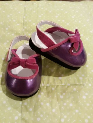 American Girl Bitty Baby Twins " Pretty Plum " Shoes Only "