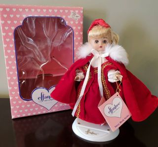 Effanbee Annual Christmas Doll Red Velvet Dress And Cape V501 90s
