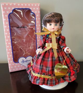 Effanbee Annual Christmas Doll Red Plaid Dress With Gold Ribbon V631 90s
