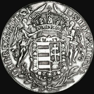 1783 Hungary Joseph Ii Emperor - Madonna & Child Silver Thaler - Km 395.  1