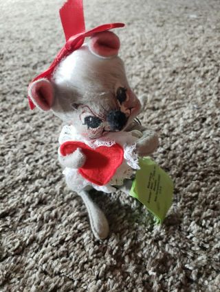 Annalee Doll 5 " Valentine Heart Mouse Modern 0340