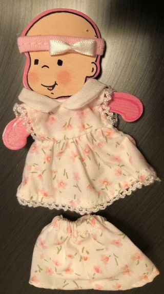 Zapf Creations Baby Born Miniworld Mini 4” Doll Pink White Floral Outfit No Box