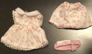 Zapf Creations Baby Born Miniworld Mini 4” Doll Pink White Floral Outfit No Box 2