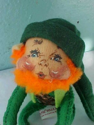 Annalee Felt Sitting Leprechaun Green Elf Pixie From 1988 St Patricks Days