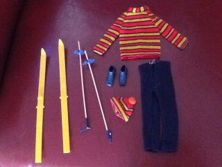 Vintage Ken The Skiing Scene Outfit 1438 Exc But Missing Gloves