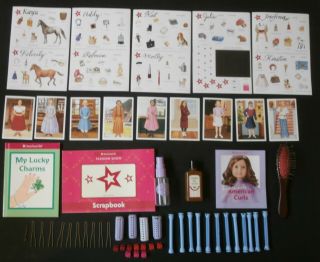 American Girl Doll Assorted Hair Accessories Stickers Scrapbook My Lucky Charms