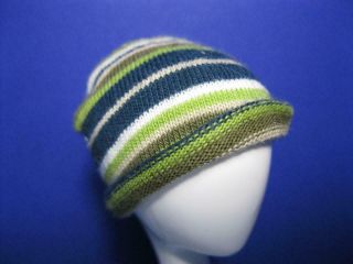 Exc Christie 1999 Corduroy Cool Barbie Doll Clothes - Striped Green Beanie Hat - Htf