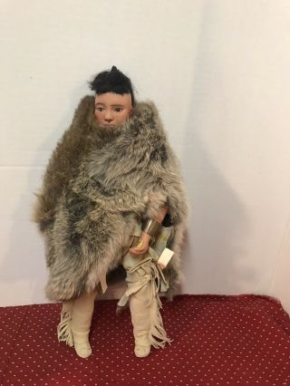 12inch Native American With Real Fur Wrap