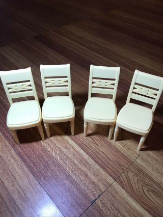 Barbie Dollhouse Furniture Dining Chairs Yellow