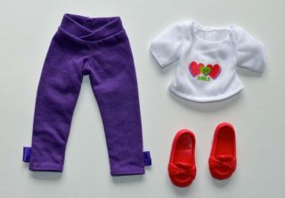 Hearts For Hearts Girls Logo Tee And Leggings Set Outfit - 14 " Dolls
