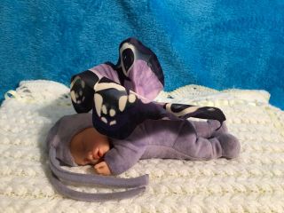 Anne Geddes Butterflies Bean Bag Plush Purple Sleeping 10”cute Nature Baby Doll