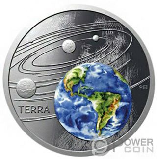 Earth Solar System 1 Oz Silver Coin 1$ Niue 2019