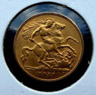 Great Britain 1911 Gold 1/2 Sovereign 108 Years Old King George V