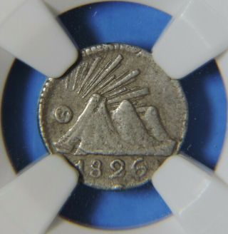 1826 - Ng M Guatemala Central American Republic 1/4 Silver Real,  Ngc Vf 35